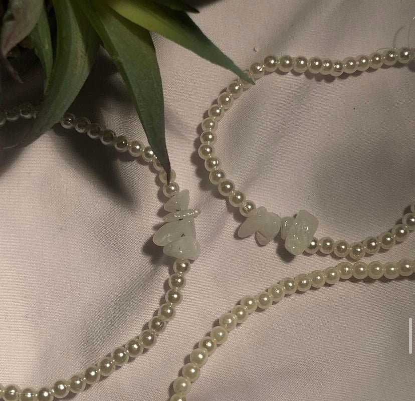 Crystal mini-pearl bracelet