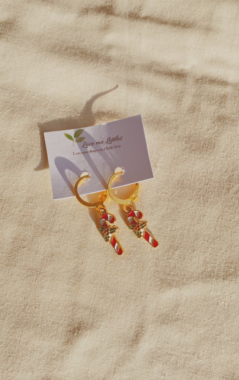 Candy cane earrings