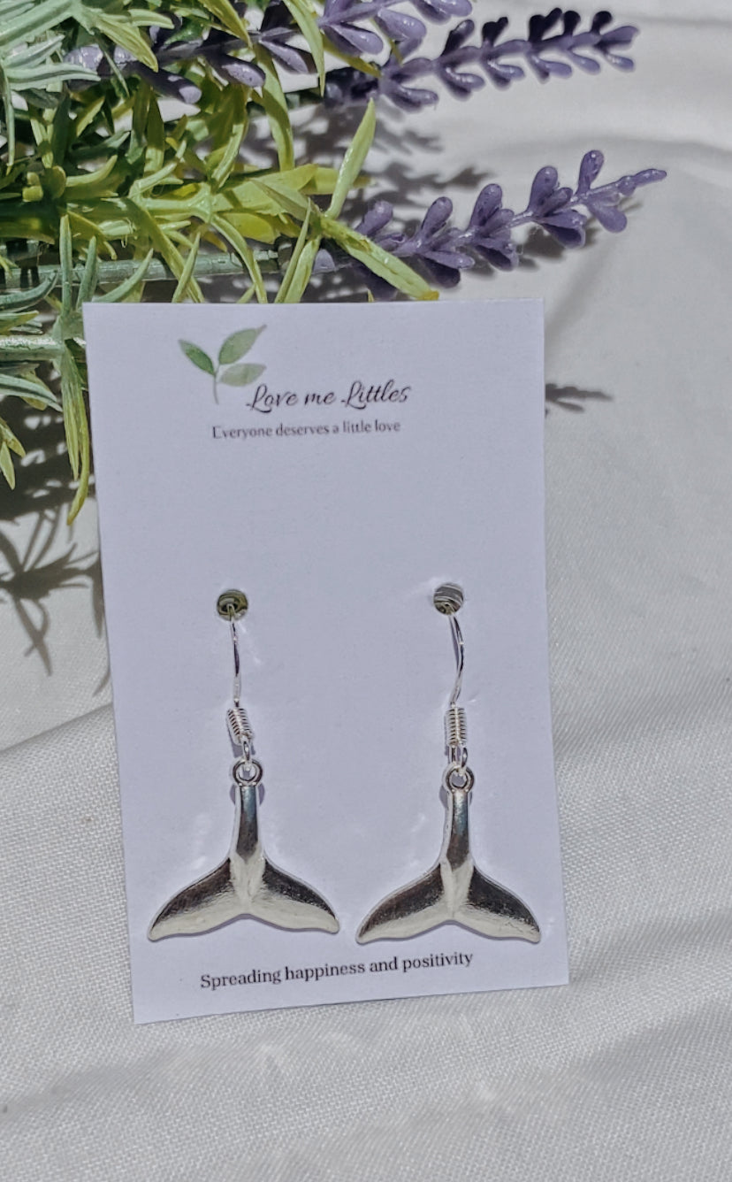 Whale tail earrings