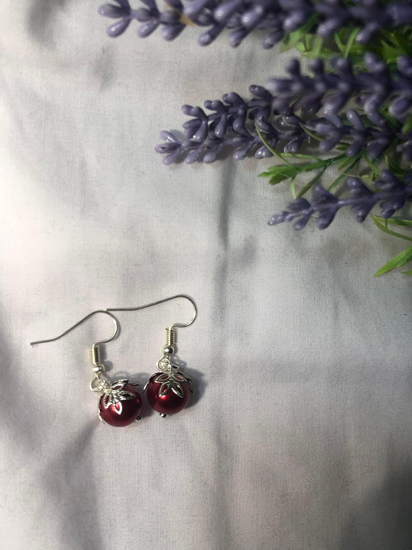 Christmas Bauble earrings - Red