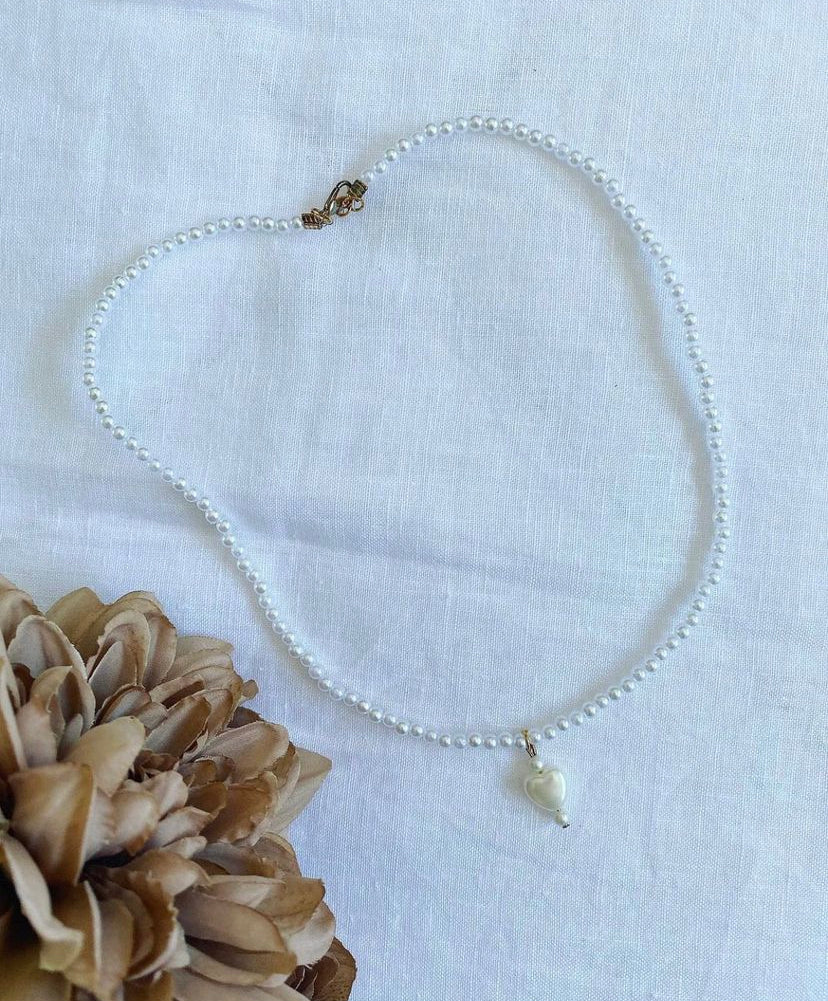 Pearl heart necklace