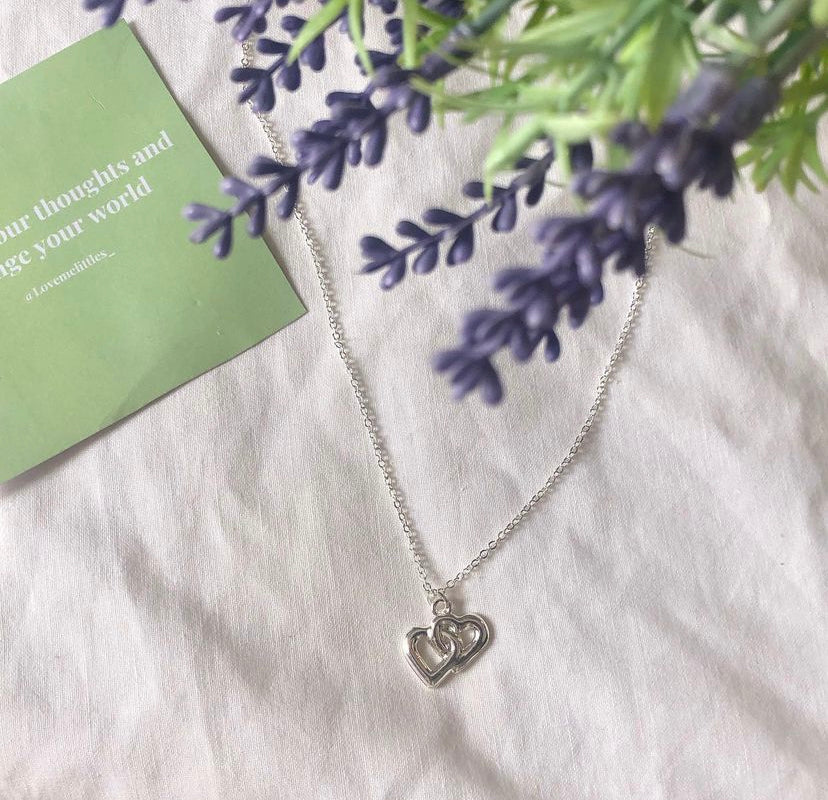 Double heart necklace