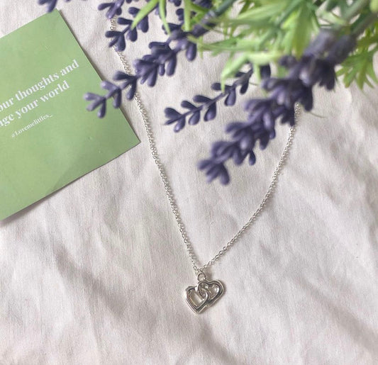 Double heart necklace