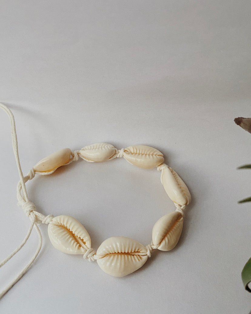 Cowrie shell bracelet