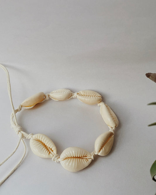 Cowrie shell bracelet