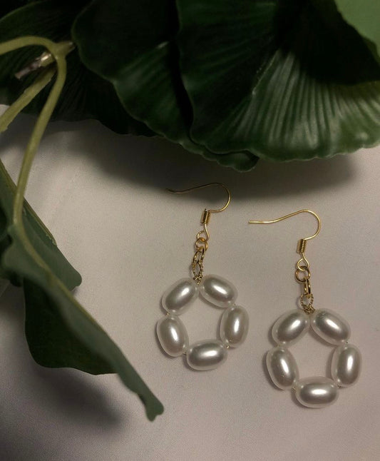 Donut pearl earrings