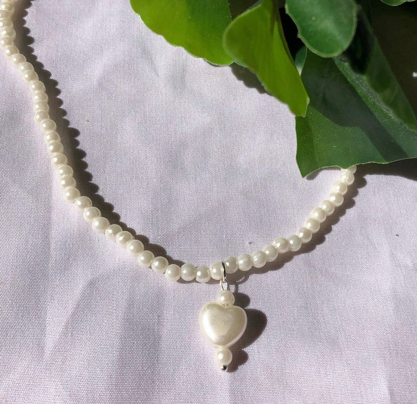Pearl heart necklace