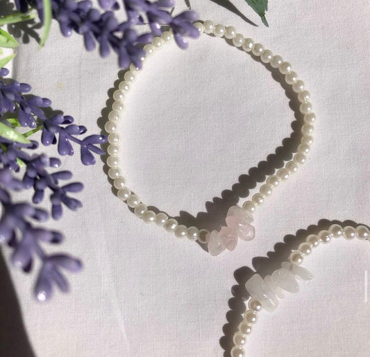Crystal mini-pearl bracelet